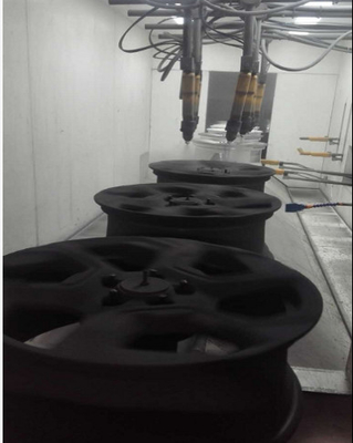 Black Matte Wheel Powder Coating 180 Degree Cure Wheel Hub Powder