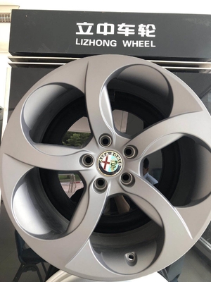 Chemical Resistance Grey Matte Wheel Powder Coating Electrostatic Spraying