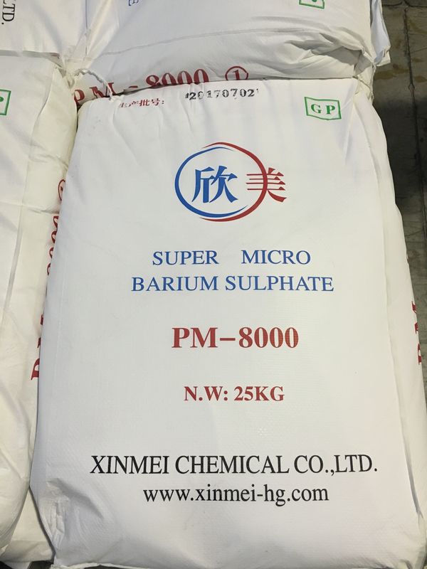 ISO14001 Powder Coating Raw Material PM8000 Solid Barium Sulfate For Plastics